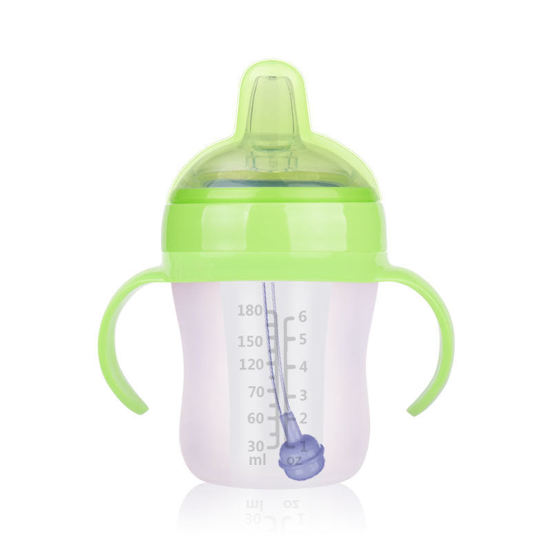 Baby Full Silicone Feeding Bottle, Anti-Colic and Anti-Fall With Handle